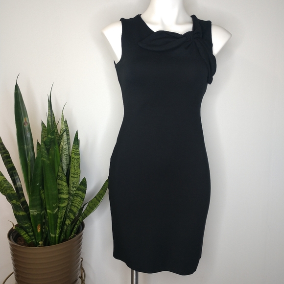 Banana Republic black bow sheath dress size 0